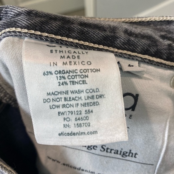 Etica Tyler Vintage Straight Jeans Gray Color denim - Picture 9 of 10